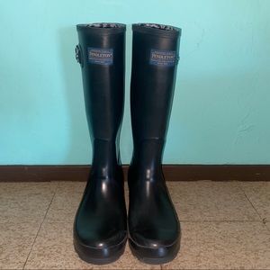 Black Pendleton Rubber Rain Boots